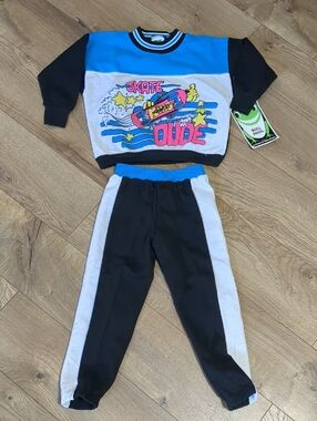 Vintage Bull Frog 2 Piece's Outfit Toddler Size 4T Made In USA NWT